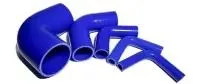 90° degree silicone hose bends blue