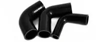 90° degree silicone hose reduction black