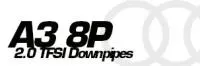 Audi A3 8P 2.0 TFSI downpipes