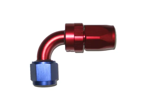 Aluminum fitting Alu 90° pipe bend D08 3/4-16 UNF Alufitting Aluminum connection