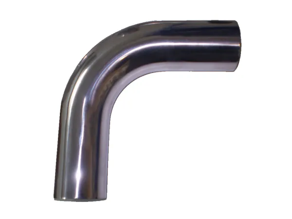 Aluminum pipe bend 90° ø 89mm - L 350mm - 2mm wall thickness weldable