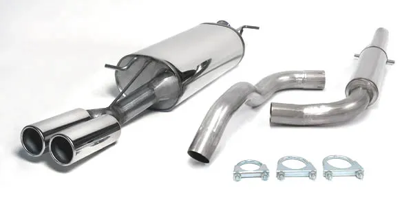 Exhaust system/sport exhaust for Golf 4 Variant 1.4, 1.6, 1.8, 1.8T, 1.9TDI, 1.9SDI 2.0 2.3 V5 ø 63.5mm stainless steel with EC approval (registration-free)