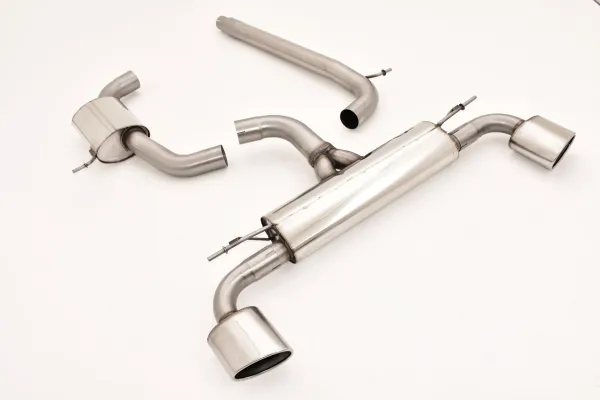 Exhaust system/sport exhaust for Seat Leon 5F 2.0 TSI Cupra 265, 280, 290 ø 76mm made of stainless steel duplex with EC approval (registration-free)
