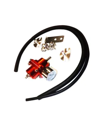 Fuel pressure regulator with pressure gauge adjustable 0-10 bar