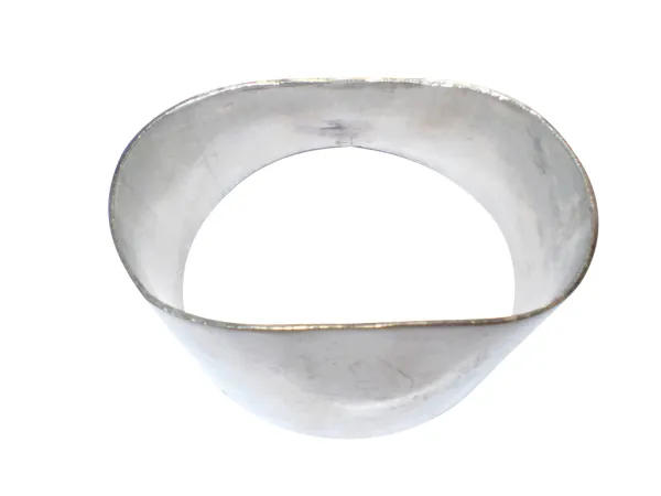 Stainless steel tube adapter 76mm to oval GT28xx flange V2A stainless steel