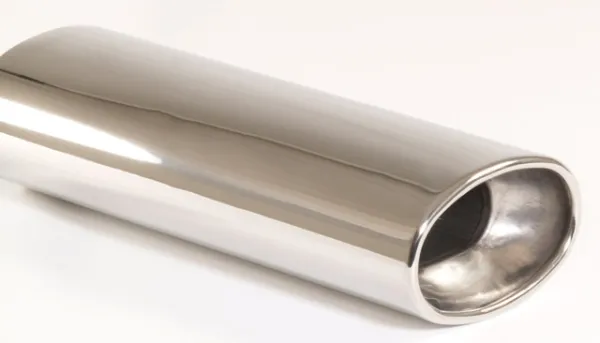 Tailpipe 15 - 90x120 oval flared stainless steel