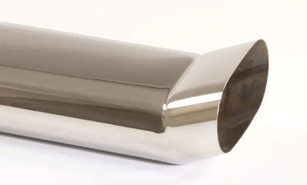 Tailpipe 2 - 75x135 mm DTM sharp-edged stainless steel