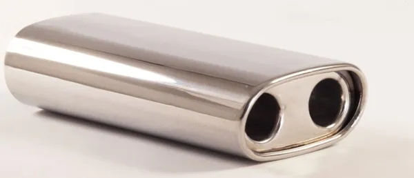 Tailpipe 22 - 75x135 straight with double absorber stainless steel