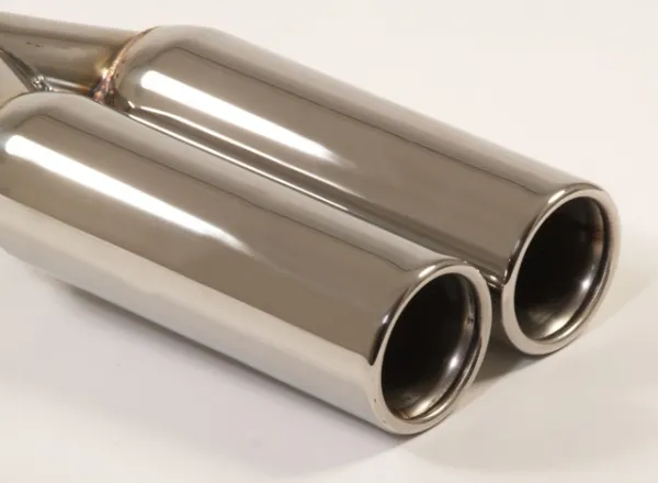 Tailpipe 4 - 2x80mm round flanged stainless steel