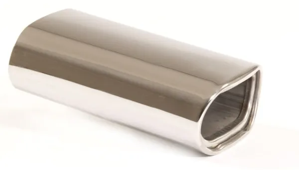 Tailpipe 50 - 150x78mm oval flared rounded stainless steel