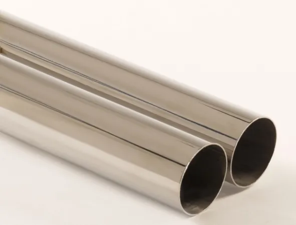 Tailpipe 53 - 2x60mm round sharp-edged stainless steel