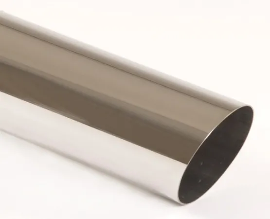 Tailpipe 63 - 100mm round sharp-edged beveled stainless steel