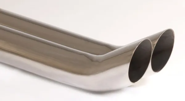 Tailpipe 65 - 2x60mm DTM stainless steel