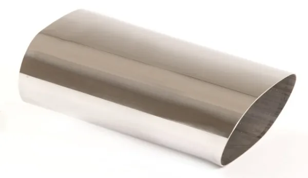 Tailpipe 70 - 75x135 sharp-edged beveled stainless steel