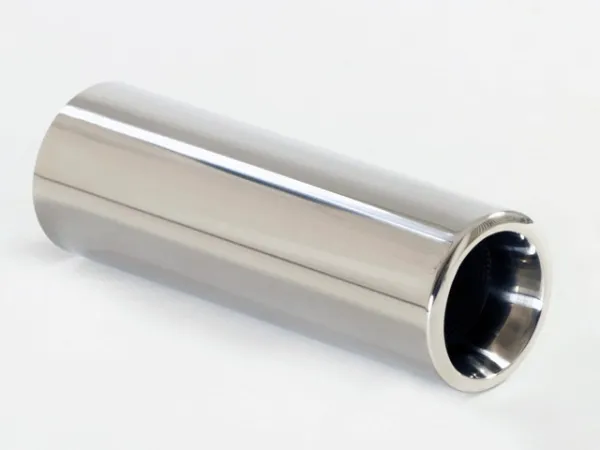 Tailpipe 73 - 100mm round rounded stainless steel