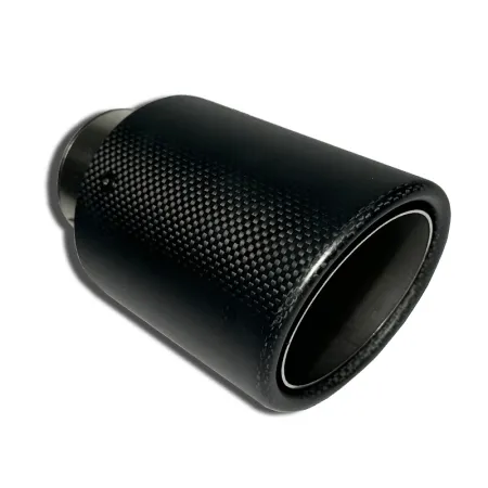 Carbon tailpipe for outer pipe diameter ø 55mm - ø 101.6mm outside + clamp with certificate (registration-free)