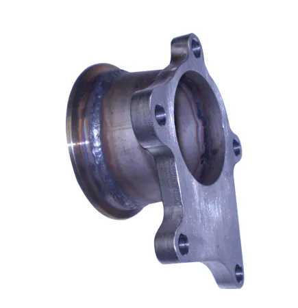 Flange for Y-pipe for T3/T4 with 5-hole outlet to 63.5mm V-band connection 12mm