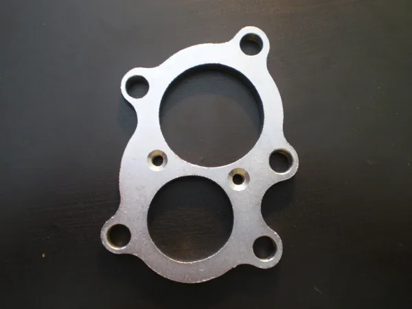 Flange for Y-pipe GT2560R, GT28R, GT28RS, GT2871, GT2876R, GT3071R GTR-2871 with 2 holes drillings steel