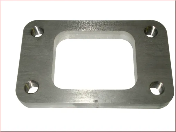 Flange T3 for manifold 10mm thick of stainless steel 86x45mm M8 thread