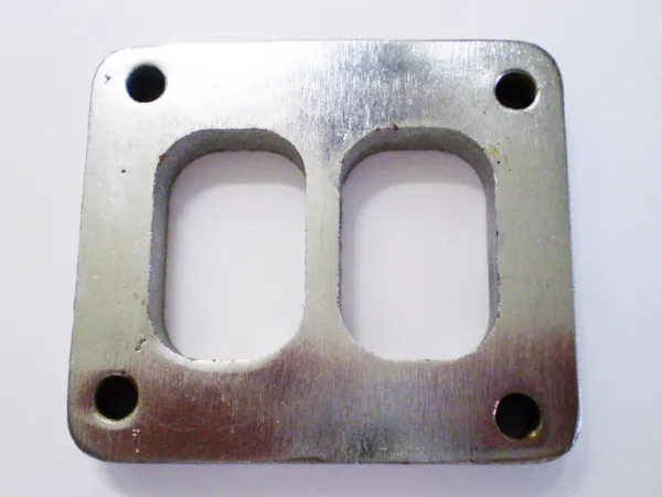 Flange T4 82.5x70mm 10mm thick double-flow stainless steel for manifold construction