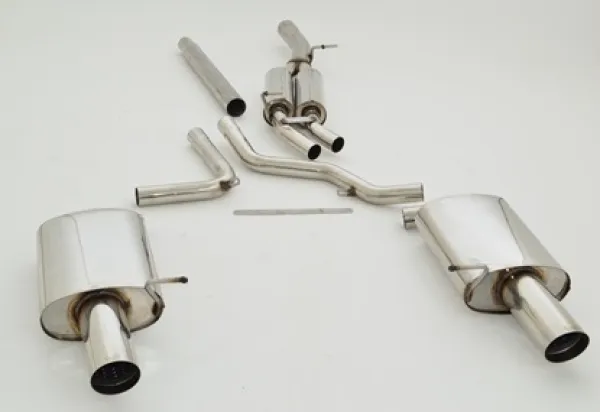 FMS exhaust system/sport exhaust for Audi A4 B6 1.8T 70mm duplex made of stainless steel with EC approval (registration-free)