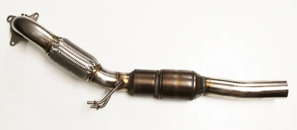 FMS downpipe 2.0 TFSI for Golf 5 GTI, Golf 6 GTI, Audi A3, Audi TT 2.0 TFSI 200 cells HJS sports cat ø 76mm EC type approval (registration-free)