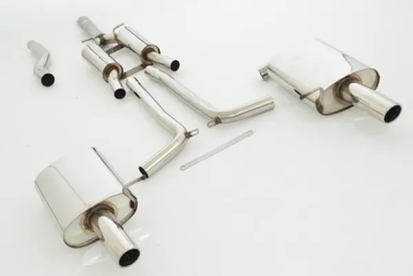 FMS sports exhaust for Audi A4 B7 1.8T 2.0TFSI Quattro 70mm stainless steel with EC approval (registration-free)