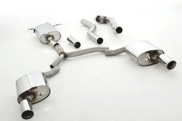FMS sports exhaust for Audi A4 (B8) A5 1.8 TFSI 2.0 TFSI 2WD Quattro ø 76mm stainless steel duplex with EC approval (registration-free)