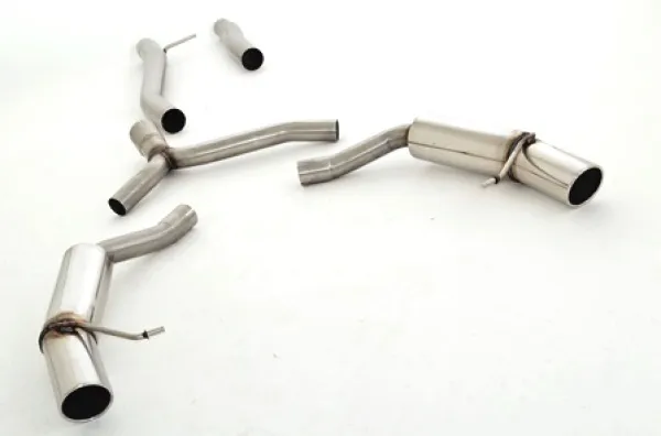 FMS sport exhaust for Audi A4 (B8) A5 2.7 + 3.0 TDI 2WD Quattro ø 76mm stainless steel duplex with EC approval (registration free)