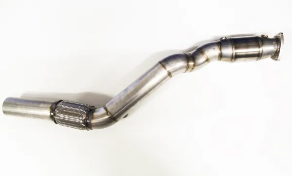 Y-pipe downpipe for Audi A4 B6, A6 C5 1.8T, Quattro ø 76mm 3" made of stainless steel (from turbo) with 200 cell sports catalytic converter