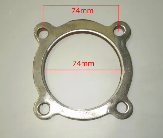 Y-pipe flange 4-hole 76mm made of steel