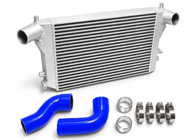 Intercooler Kit - FMIC for Golf 5, Golf 6, Audi A3 S3, Seat Leon, Passat B6, 2.0 TFSI Double-DIN 56mm, plug-and-play, incl. parts certificate (§19.3)