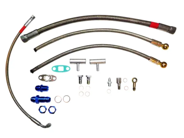 Oil and water connection kit for VW 16v G60 Turbo plain bearing turbos GT25, T3/T4 T3