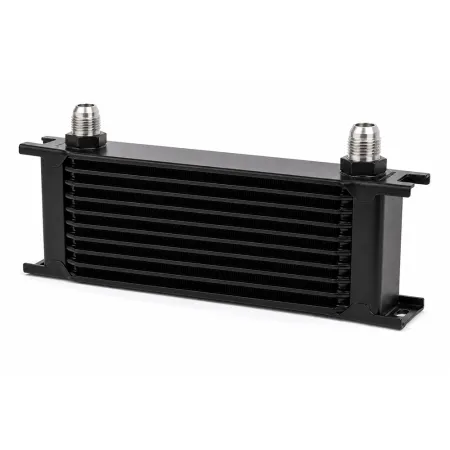 Oil Cooler 10-Row 330x70x50mm - D10 Connections - Black