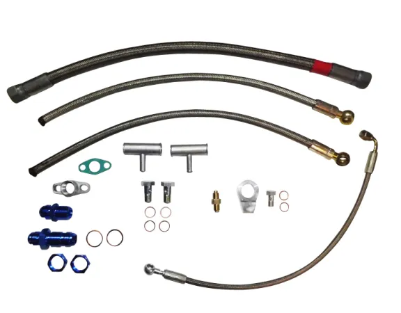 Oil and water connection kit for VR6 R32 engines for Garrett GT28 GT30 GT35 with outlet on chain tensioner