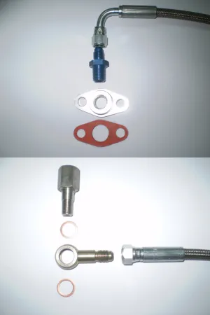 Oil feed line for VR6, 1.8T, R32 for plain bearing turbos 1.20 meter PTFE