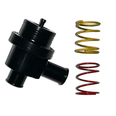 Pop off piston valve aluminum for 1.8T and other turbo vehicles black 25mm connection