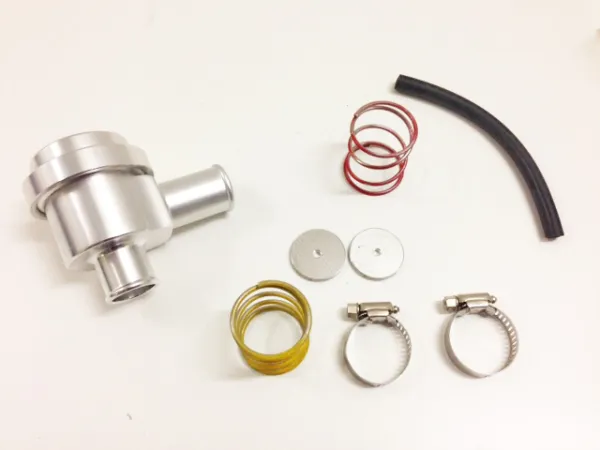 Pop off piston valve aluminum for 1.8T and other turbo vehicles silver 25mm connection