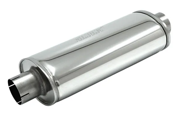 Silencer Simons ø 76mm 3" oval 140x220mm L 420mm stainless steel 1.8T AGU with K04, GT28 with marking