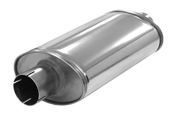 Silencer universal Simons ø 63,5mm oval 118x185mm L 320mm stainless steel