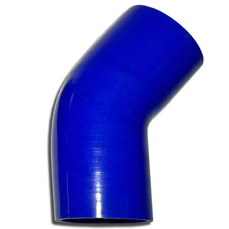 Silicone elbow 45° degree 102mm inner diameter blue L 125mm 5 layers 6mm wall thickness