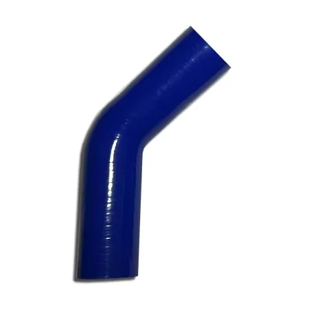 Silicone elbow 45° degree 35mm inner diameter blue L 100mm 3 layers 4mm wall thickness