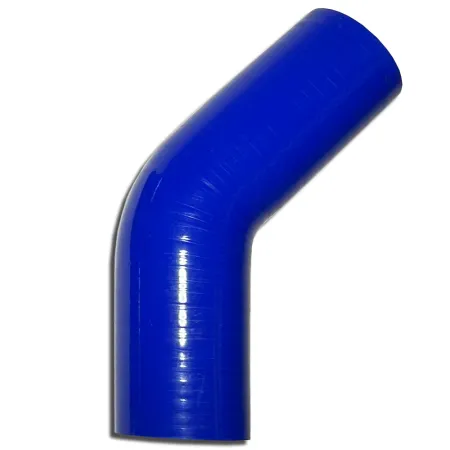 Silicone elbow 45° degree 60mm inner diameter blue L 125mm 4 layers 5,5mm wall thickness