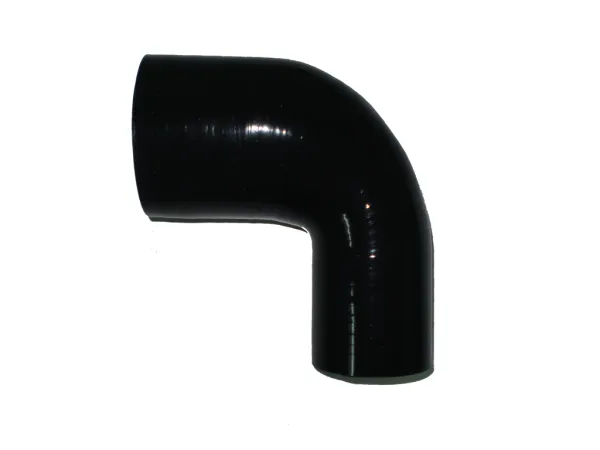 Silicone elbow reducer 90° degrees ø 48x30mm black L 100mm 4-ply 4mm wall thickness