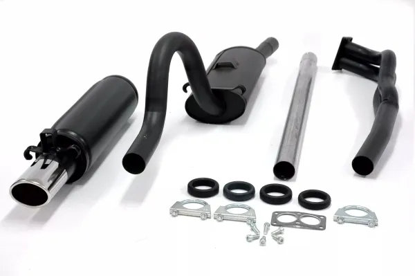 Simons Aluminized steel sports exhaust 70 / 90mm oval for Opel Manta A 1.6, 1.9