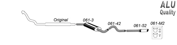 The picture shows a Simons sports exhaust system for a SAAB 900 Turbo. You can see the connecting pipe, the silencer, the tailpipe (70x90mm) and mounting material. The system is shown in a schematic representation without color filling.