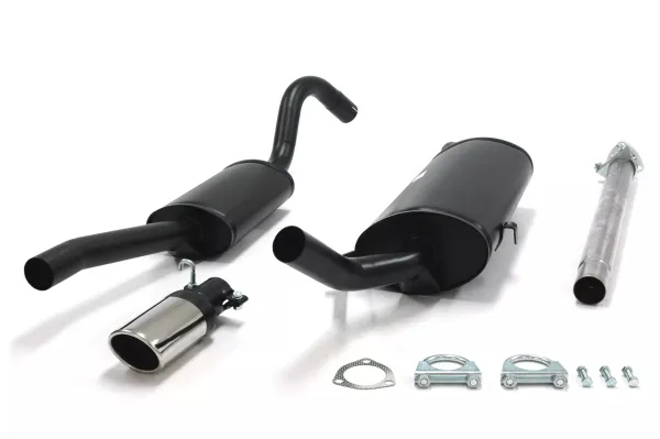 Simons Aluminized sports exhaust system 70x90 mm oval for SAAB 900i 8V/16V Cat. 2.0