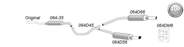 Simons Chrome Steel Duplex Sport Exhaust System 90/120 mm + 90/120 mm Oval for SAAB 9-5 Turbo 2.0/2.3 Sedan/Station Wagon & 9-5 Aero Sedan/Station Wagon