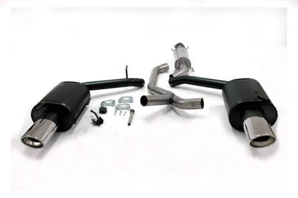 Simons Chrome Steel Duplex Sport Exhaust System 90/120 mm + 90/120 mm Oval for SAAB 9-5 Turbo 2.0/2.3 Sedan/SportWagon & 9-5 Aero Sedan/SportWagon