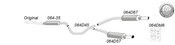 Simons Chrome Steel Duplex Sport Exhaust System 90/120 mm + 90/120 mm Oval for SAAB 9-5 Turbo 2.0/2.3 Sedan/SportWagon & 9-5 Aero Sedan/SportWagon